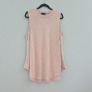 Lane Bryant Tan With Gold specks Ribbed Sleeveless Tank Top Size 14/16